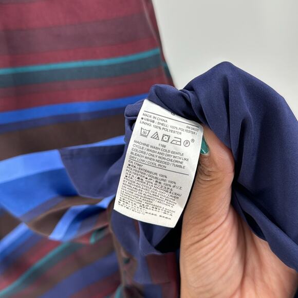 Banana Republic striped halter neck maxi dress nautical cruise summer size L - Picture 10 of 10